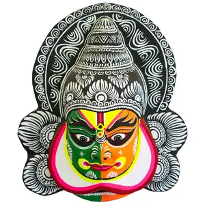 CHHAU MASK OF PURULIA Buy Chhau Kathkali Paper Mache Mask - Wall Hanging (15 x 5 x 17.5 inches)