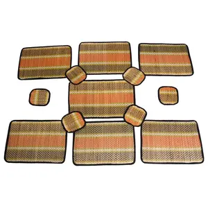 TERRACOTTA JEWELLERY Black River Grass Placemats for Dining Table Mat Sets of 6 Table Mat 1 Central Mat and 6 Coaster.