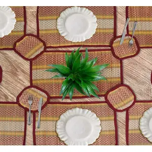 TERRACOTTA JEWELLERY River Grass Placemat for Dining Table Mat Sets of 6 Table Mat 1 Central Mat and 6 Coaster.