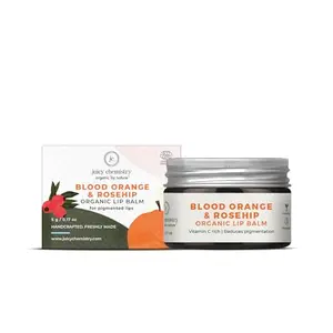 Juicy Chemistry - Organic & 100% Natural Lip Balm for Women with Anti-Ageing and Pigmented Lips w/Blood Orange & Rosehip (5gm)