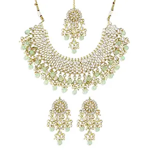 Karatcart 22K Goldplated Kundan Necklace Set For Women
