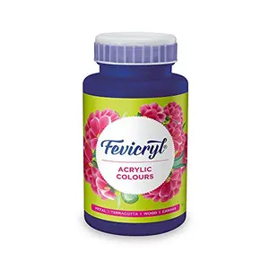 Fevicryl Acrylic Colour Art and Craft Paint DIY Paint Rich Pigment Non-Craking Paint for Canvas Wood Leather Earthenware Metal | Ideal for Artists | Mauve 500ml