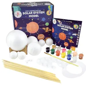 Kalakaram Kids Solar System Model Kit for Kids Paint and Assemble Kit for School Project and Kids Learning DIY Science Modal Kit for School and Home with All Materials to Make Solar System