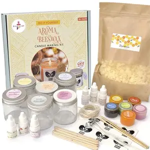 Kalakaram Pure and Natural Aroma Candle Making Kit  Make Colourful Aroma Candles with The Contents of This kit (Bees Wax Aroma Candles (6 Candles))