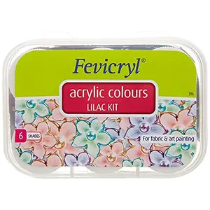 Fevicryl Acrylic Colors Lilac Kit 60ml 6 Shades Multicolor