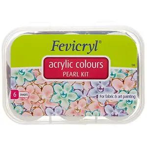 Fevicryl Acrylic Colors Pearl Kit 6 Shades
