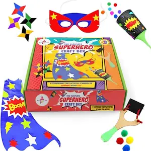 Kalakaram Superhero Craft Box for Boys Kids Art and Craft Kit for Boys Educational and Return Gift for Boys and Kids Age 5 and More