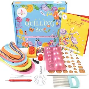 Kalakaram Quilling Craft Kit Quilling Paper Stripes And Tools Diy Craft Kit For Kids And Adults Birthday Gifts For Girls All In One Quilling Kit Multicolor