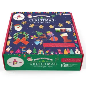 Kalakaram Christmas Cheer Craft Activity Box Wonderful Mix of 6 Craft Activities to Celebrate Christmas Festival DIY Hobby Craft Kit for Kids and Adults Christmas Gift for Girls and Boys