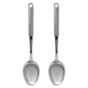 Fun Homes Stainless Steel Solid Spoon-Pack of 2 (Silver)