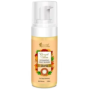 Oriental Botanics Rivayat Ubtan Foaming Face Wash For Clear And Radiant Skin - With Saffron Rose And Turmeric Extract 120ml
