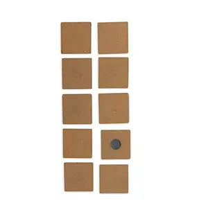 IVEI DIY MDF Wood Sheet Craft Magnet - Plain MDF Fridge Magnet Blanks Cutouts - Magnets for Painting Wooden Sheet Craft Decoupage Resin Art Work & Decoration (3in - Square (Set of 10))
