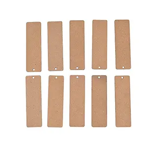 IVEI DIY Wood Sheet Craft - MDF Cutouts Bookmark - Plain MDF Blanks Cutouts - Set of 10 for Painting Wooden Sheet Craft Decoupage Resin Art Work & Decoration