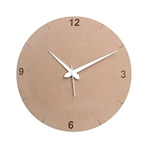 IVEI DIY Clock MDF Clock Wooden Craft - MDF Round Clock Cutout - Plain MDF Blank Wall Clock for Painting Wood Sheet Craft Decoupage Resin Art Work & Decoration (Round)
