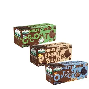 Tummy Friendly Foods Millet Cookies - OatsChoco, Peanut Butter & Coconut- Pack of 3- 75g each. Healthy Ragi Biscuits, snacks for Baby, Kids & Adults