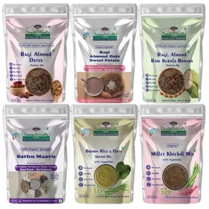 TummyFriendly Foods Certified Organic Baby Food For Toddlers, 1 Year plus. 6 Packs, 50g Each Cereal (300 g, Pack of 6)