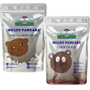 TummyFriendly Foods Millet Pancake Mix - Chocolate, Seeds. HealthyBreakfast. 2 Packs 150g Each Cocoa Powder (2 x 150 g)