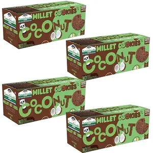 Tummy Friendly Foods Millet Cookies - Coconut - 4 Packs - 75 g each. Healthy Ragi Biscuits, snacks for Baby, Kids & Adults