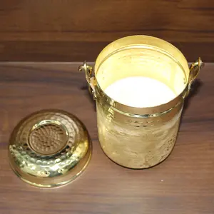 Indian Bartan brass milkpot \ dolu \ milk can 2L