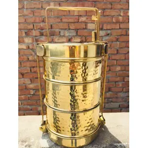 Indian Bartan Brass Tiffin Box 2 box