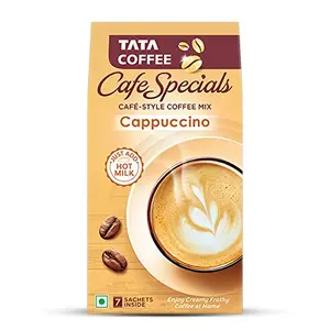 Tata Coffee Cafe Specials Cafe-Style Coffee Mix Frothy Coffee Cappuccino Flavour 7 Sachets (7 x 14.5 g)