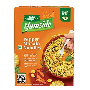 Tata Sampann Yumside Instant Pepper Masala Veg Noodles 285g Ready to Eat Food Ready in 60 secs NO Preservatives NO Added Artificial Colours & Flavours Pack of 1
