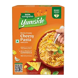 Tata Sampann Yumside Cheesy Instant Pasta with Corn 285g Ready to Eat Food Ready in 60 secs NO Added Artificial Colours & Flavours Pack of 1