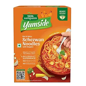 Tata Sampann Yumside Instant Schezwan Veg Noodles 285g Ready to Eat Food Ready in 60 secs NO Preservatives NO Added Artificial Colours & Flavours Pack of 1