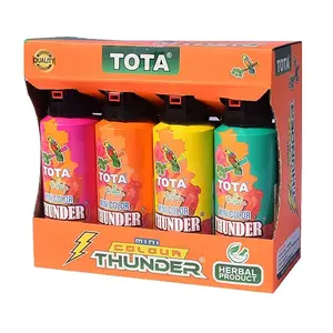 Tota Mini Thunder Colour Cloud Spray for Holi Party and Celebration - Pack of 4 Different Natural and Herbal Gulal Holi (Mini Thunder Pack of 4)