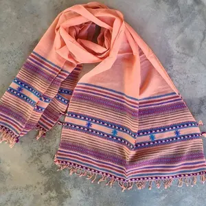 Indian Tijori The Kan Chand Stole (Peach)