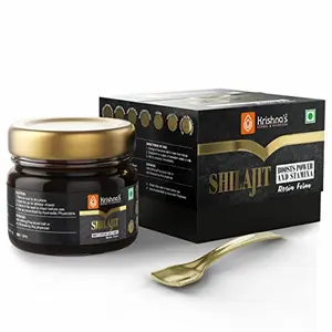 Krishna's Herbal & Ayurveda Pure Shilajit/Shilajeet Original Resin Pack of Stamina Booster Himalayan Sudh Shilajit -30 gm