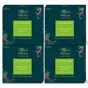 TGL Co.Little Buddha Green Tea Bags / Loose Tea Leaf (16 Tea Bags) Pack of 4