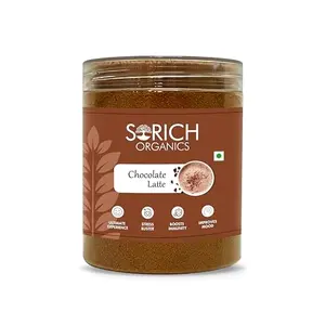 Sorich Organics Chocolate Latte Powder 125g | Instant Cocoa Powder Premix | Chocolate Latte Powder for Milk | Instant Refreshing Drink | Brew Hot or Cold | Organic & Natural