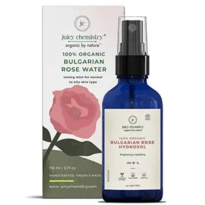 Juicy Chemistry - Certified Organic 100% Natural Toner Mist w/Bulgarian Rose Water for Normal to Oily Skin (110ml)