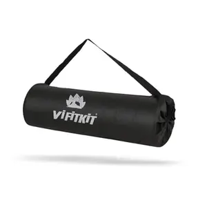 Vifitkit Carry Bag for Yoga Mats with Premium-Quality Zipper & Durable Strap Polyester Material Easy-to-Carry & Lightweight (Black)