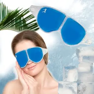 Vifitkit Eye Mask with Cooling Gel for Sleeping Eye Mask for Dark Circles Dry Eyes Cooling Eyes Pain Relief Eye Relaxing Redness Eye Patches Eye Cooling Reusable Gel Pad with Stretchable Band (Blue)