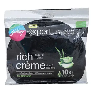 Godrej Expert Rich Creme Hair Natural Black Colour -Pack of 2