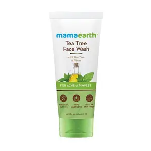 Mamaearth Tea Tree Face Wash for Acne & Pimples -100 ml - Pack of 1