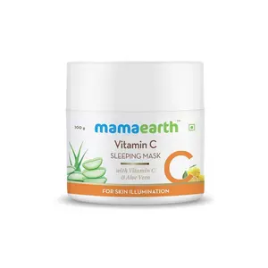Mamaearth Vitamin C Sleeping Mask with Aloe Vera for Skin Illumination -100 gm