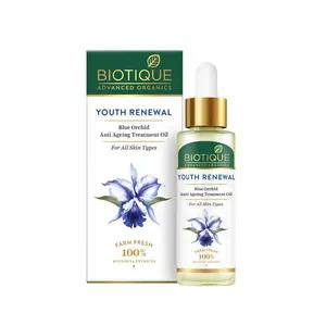Biotique Advanced Organics Youth Renewal Blue Orchid Anti Ageing Treatment Oil -30 ml