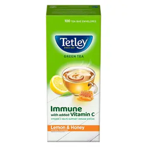 Tetley Green Tea Lemon and Honey (100 Tea Bags)