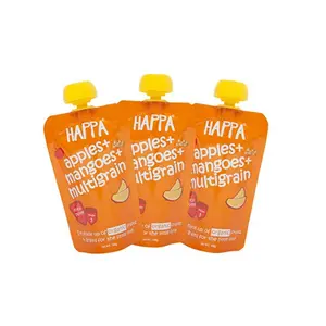 Happa Organic, Fruit Puree Apple, Mango and multigrain -100 gm - Pack of 3