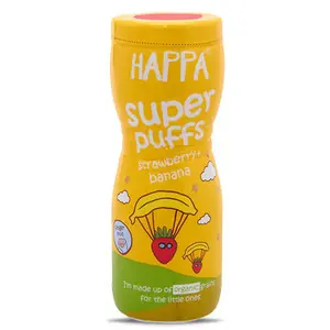 Happa Multigrain Strawberry & Banana Melts Super Puffs (8 Months+) -40 gm