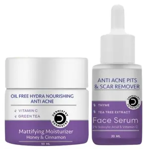Dermistry Anti Acne Mattifying Moisturizer & Anti Acne Face Serum -combo