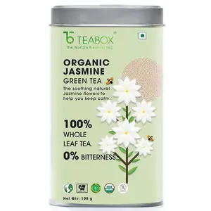 Teabox Organic Jasmine Green Tea Loose Leaves -100 gm