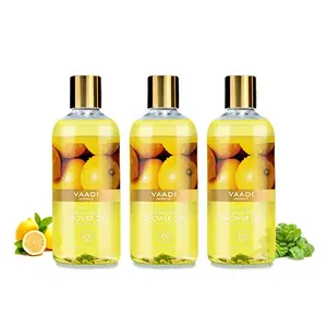 VAADI HERBALS Refreshing Shower Gel Lemon and Basil 300g (Pack of 3)