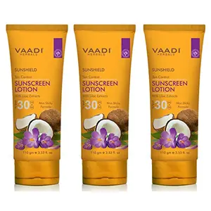 VAADI HERBALS Sunscreen Lotion SPF-30 110g (Pack of 3)