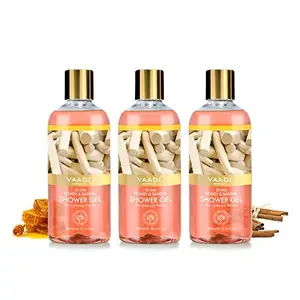 VAADI HERBALS Divine Shower Gel Honey and Sandal 300g (Pack of 3)