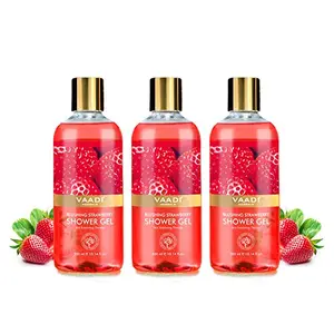 VAADI HERBALS Blushing Shower Gel Strawberry 300g (Pack of 3)
