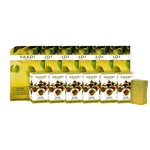 VAADI HERBALS Super Value Pack of Olive Facial Bars with Cane Sugr Extract 25gm x 6